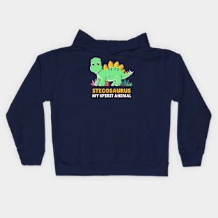 Stegosaurus My Spirit Animal Pun Kids Hoodie